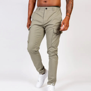 Pantalones cargo tejidos de alta calidad para hombre, estilo moderno, 10 colores, con múltiples bolsillos. - Product Image 1