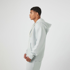 Easy men basics zipper oversized hoodie simple everyday style soft fleece cotton fabric full <b>zip</b> <b>hooded</b> relaxed winter outfit - Product Image 3