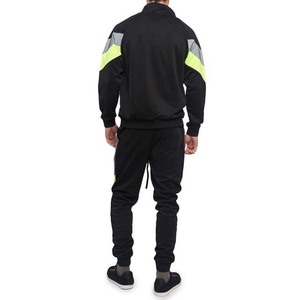 Men's Black <b>Reflective</b> Tracksuit Set Full Zip Hooded Jacket Jogger Pants Quick Dry Sporty Streetwear Autumn Wear - Product Image 5