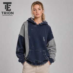 Custom <b>Women</b> Distressed <b>Hoodie</b> Crafted With Premium Materials <b>Soft</b> Fleece Interior And OEM ODM Private Label Manufacturing - Product Image 1