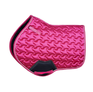 Ensemble de tapis de selle en satin pour cheval avec voile anti-mouches assorti |   Tapis de selle équestre matelassé |   Fabricant d'équipements d'équitation - Product Image 3