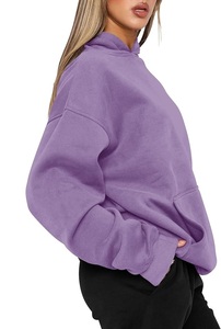 Sweat à capuche oversize décontracté et confortable pour femme, couleur unie, service OEM, best-seller, fabriqué en usine au Bangladesh, meilleur prix - Product Image 6