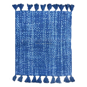 Alfombra de Picnic tejida de algodón redondo indio, alfombrilla de suelo de sofá trenzada a mano para decoración de granja, alfombras de baño Vintage, alfombra de meditación de algodón - Product Image 4