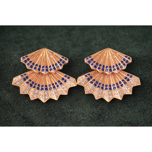 Collar con Colgante de Concha de Diamante Chapado en Oro Rosa sobre Plata de Ley 925 Revalia, Cadena de Caja, Elegante y Minimalista, para Mujer, Boda, Fiesta - Product Image 3