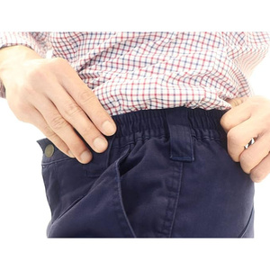 Pantalon de travail pour homme FR, poches cargo, résistant aux flammes, 100% coton, taille élastique, certifié CE, coupe régulière, coutures soudées, antistatique - Product Image 4