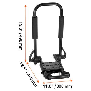 Portapacchi per kayak pieghevole rapido a J, supporto per tetto morbido, 2 paia per tetto auto, per kayak, tavola da surf, canoa, SUP, sci - Product Image 2