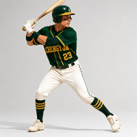 Maillot de baseball personnalisé à col en V avec boutons, ensemble uniforme de baseball sublimé de haute qualité, tenue d'équipe, conception en 1 jour, échantillonnage en 3 jours