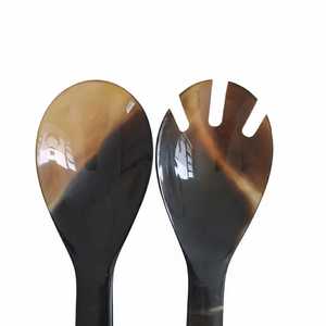 Natural Horn Spoon Cutlery for Restaurant Natural Ox & Buffalos Horn Flatware <b>Tabletop</b> Serving Spoon Long Handle Minimalist - Product Image 4