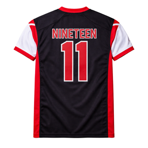 Maillot de football noir Kappa Alpha Psi en tissu performant, coupe athlétique, avec écusson brodé à lettres grecques, vêtement de fraternité - Product Image 5