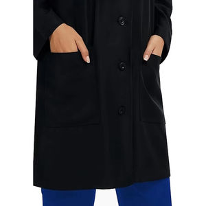 Bata de Laboratorio Profesional, Uniformes de Hospital, Bata Médica Personalizada de Manga Larga, Bata Negra para Clínicas, Doctores, Enfermeras y Dentistas - Product Image 2