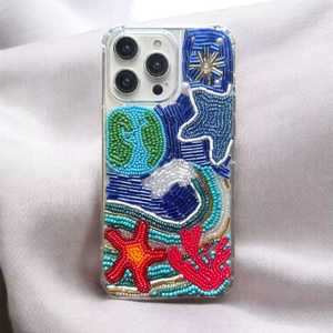 งานฝีมือ NOUSHAD เคสโทรศัพท์ปักครอสติชประดับลูกปัดลายดอกไม้ งานปักผ้าฝ้าย ดีไซน์สิ่งทอ รูปทรงอื่นๆ ของขวัญ - Product Image 4