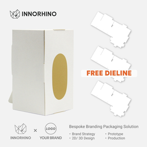 Custom Tuck-in Folding Carton Extended Panel Paperboard Box with Flip-Tab & Window for Premium <b>Supplement</b> Packaging - Product Image 3