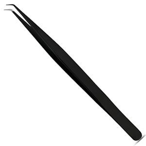 Juego de Pinzas de Acero Inoxidable con Punta Lisa en Forma de L de 45 y 90 Grados, 5 Piezas, Marca Privada, para Extensión de Pestañas, Proveedor OEM ZH-ELT-182 - Product Image 5