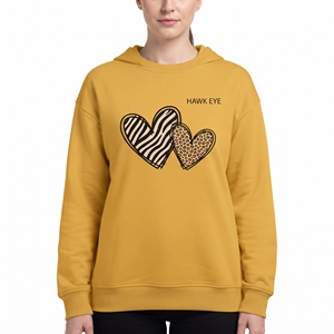 High Quality Women's Custom <b>Heart</b> Print Hoodie Sublimation Pullover <b>Sweatshirt</b> Regular Fit Casual Winter Wear - Product Image 5