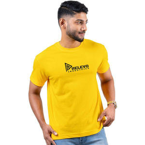 Nouveau T-shirt jaune, design tendance, léger, pour hommes, en vente à bon prix - Product Image 5