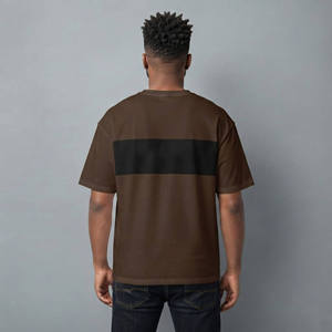 เสื้อยืดฮิปฮอปสไตล์ผ้าเจอร์ซีย์คอตตอน 100% หนัก 180 กรัม ทรงหลวมสำหรับผู้ชาย เสื้อเปล่าสำหรับออกกำลังกาย วิ่งจ๊อกกิ้ง ระบายอากาศได้ดี - Product Image 3