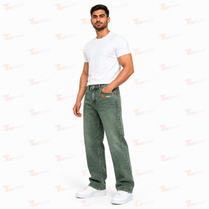 Jean en denim déchiré slim fit de haute qualité pour homme, délavage moyen, style décontracté en coton, idéal pour le printemps, vente en gros - Product Image 2