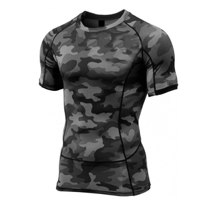 Wholesale Customizable Compression Slim Fit Men's Fitness Wear Eco-Friendly Anti-UV Breathable Anti-Bacterial Quick Dry Sports - Product Image 1