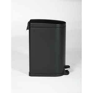 Pattumiera curva in acciaio inossidabile da 10 litri con pedale, secchio interno rimovibile, maniglia con scanalatura per il trasporto, coperchio e bidone per rifiuti di alta qualità - Product Image 6