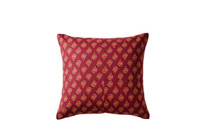 Funda de cojín de algodón grueso con estampado artesanal, diseño bohemio floral, hecha a mano y sostenible, con cremallera, para cojines decorativos. - Product Image 3