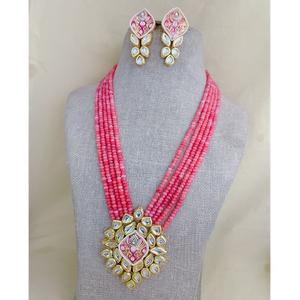 Ensemble collier long et boucles d'oreilles en plaqué or avec pierres Moissanite, élégant et séduisant, bijoux de créateur pour femme, cadeau pour mariage ou fête - Product Image 1