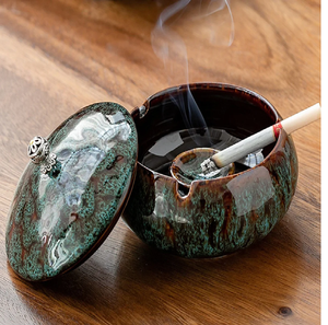 Plateau en céramique marbrée bleu turquoise et marron brillant de luxe avec couvercle assorti, disponible à prix de gros. - Product Image 1