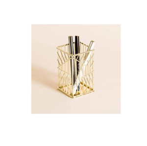 Brass Wire Gold Color Pen Holder For Your bedroom Living Room <b>Desk</b> Organizer Stationary Storage Pen Holder - Product Image 1
