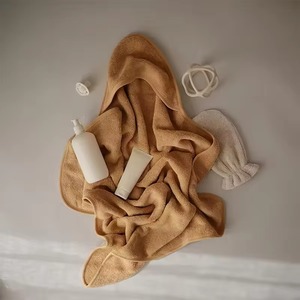 <b>Hooded</b> Bath <b>Towel</b> For Newborn Kids Solid Color Cotton Soft Skin-Friendly Kids <b>Hooded</b> <b>Towel</b> - Product Image 5