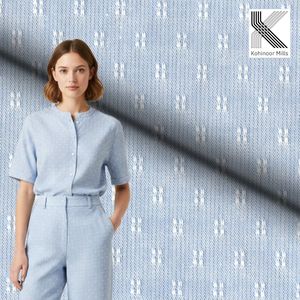 Tela de camisa de alta calidad con nuevo diseño de fábrica original para mujer, tela de camisa con textura tejida personalizable en stock. - Product Image 2