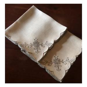 Nappe de service OEM en gros fil intermédiaire doux fabriqué à la main couleur grise tailles personnalisées nappes 100% coton - Product Image 6