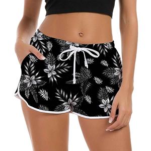 Shorts de plage pour femmes à taille haute, nouveau logo imprimé personnalisé, respirant, esthétique, pour l'été, impression numérique - Product Image 1