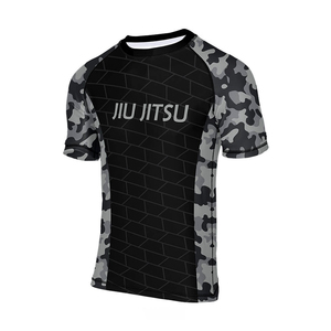 Rashguard personnalisé imprimé par sublimation, Rashguard MMA, Rushguard BJJ, Rashguard MMA OEM pour hommes, Rashguard à manches courtes - Product Image 5