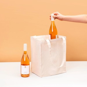 Personalized Cotton Bottle Carrier Custom Printed <b>Canvas</b> Gift <b>Bag</b> - Product Image 5