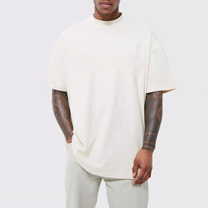 เสื้อยืดฮิปฮอปดีไซน์เองทรงโอเวอร์ไซส์สำหรับผู้ชาย ผ้าฝ้าย 100% 220 กรัม เป็นมิตรกับสิ่งแวดล้อม แขนสั้น ป้องกันขนร่วง คุณภาพสูง - Product Image 5