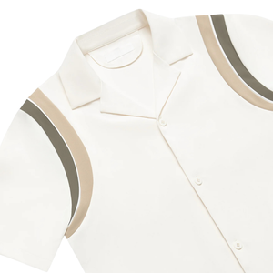 เสื้อเชิ้ตผู้ชายสไตล์วินเทจ ผ้าโพลีเอสเตอร์ 100% ทรงหลวมสบาย ใส่สบายในฤดูร้อน ดีไซน์ไหล่ตัดสี หรูหรา ป้องกันรอยยับ - Product Image 6