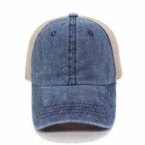 หมวกแก๊ปปักโลโก้ผู้ชายแบบปรับได้ ขายดีที่สุด หมวกกีฬา หมวกเบสบอล 5 แผง แบบเรียบ ปรับแต่งได้ - Product Image 3