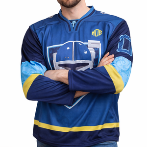 Camiseta de Fútbol Americano de Malla de Poliéster 220GSM para Hombre, Ropa Deportiva con Cuello en V y Manga Larga, Impresión Personalizada de Equipo, Fabricante para Pedidos al por Mayor OEM - Product Image 4