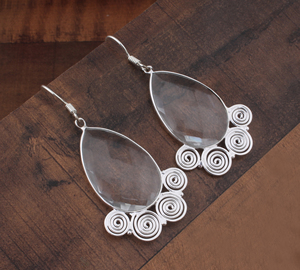 Pendientes Colgantes de Lujo de Plata de Ley 925 con Forma de Pera y Cristal Blanco Brillante en Forma de Lágrima para Mujer, Boda, Novia - Product Image 2