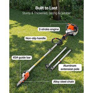 33CC 2 Stroke Gas-<b>Powered</b> Cordless Tree Trimmer 8-Inch Cutting Bar Gas Pole <b>Saw</b> with 30 Fl.oz Fuel Tank Features Chainsaw - Product Image 6