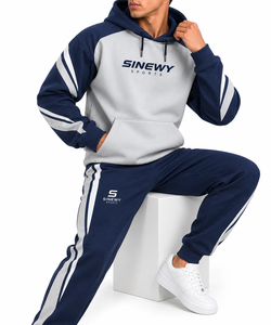Sweat-shirt pour homme SINEWY, manches raglan, pull sportif avec poche, coupe classique, vêtement d'automne, 100% polyester respirant - Product Image 3