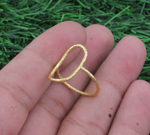 <b>Gold</b> Vermeil 925 Sterling Silver Bezel Setting <b>Turquoise</b> Minimalist Dainty Stackable Wedding Band <b>Ring</b> for Women Party Jewelry - Product Image 1