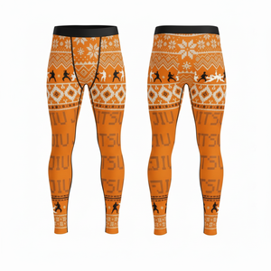 Breathable Full Length Customized Compression Leggings Thermal Base Layer Sports Running Fitness All Over Printed Design Pants - Product Image 4