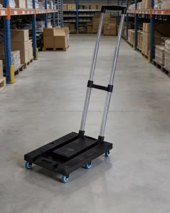 OEM/ODM Customizable Aluminum Alloy Platform <b>Trolley</b> Cart <b>4</b>-<b>Wheel</b> Warehouse Moving Cart 150kg Heavy Duty Utility Truck - Product Image 2