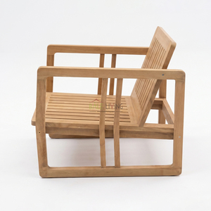 Minimalist Wood <b>Outdoor</b> Felcia Single Seat Garden <b>Sofa</b> Durable Design for Patio Use - Product Image 5