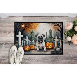 Spooky Halloween Boxer <b>Doormat</b> Non-Slip <b>Washable</b> Low Pile 24H X 36W Indoor and Outdoor Entryway Rug for Front Door - Product Image 2