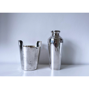 Durable Metal <b>Ice</b> Bucket With Double Wall Hammered Design Insulation Keeps <b>Ice</b> Solid Longer Perfect For Bars Restaurants & Home - Product Image 2
