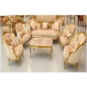 Antique <b>Gold</b> Finish Living Room Furniture Classic <b>Sofa</b> Set With High Gloss High Gloss Fabric Tufted <b>Sofa</b> Set <b>Sofas</b> Australia - Product Image 1