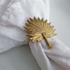 Anillo para Servilletas con Diseño de Palmera Dorada, Decoración de Mesa de Latón, Accesorio Bohemio para Fiestas, Anillo de Lujo para Servilletas con Diseño de Árbol, Decoración para Eid - Product Image 2