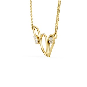 Collier pendentif cœur en fil ouvert avec diamant, bijoux de créateur haut de gamme pour femme, cadeaux personnalisés disponibles en promotion - Product Image 5