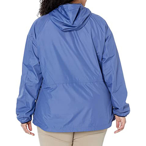 Chaqueta Cortavientos Azul Personalizada para Mujer, con Capucha, Cierre de Cremallera, Ligera, Resistente al Viento, para Uso en Exteriores, OEM - Product Image 2